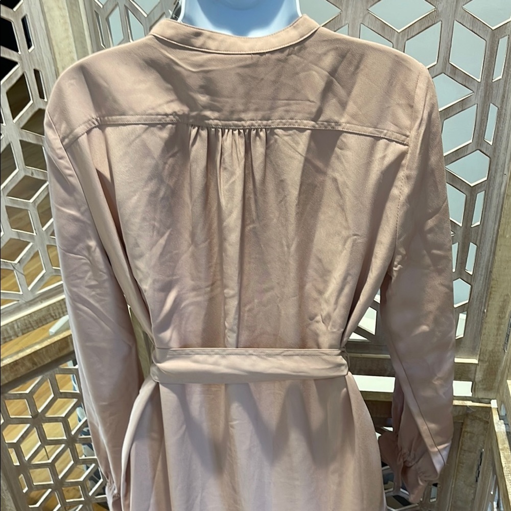 Drapey shirtdress in satin-back crepe ✨ - Picture 10 of 12